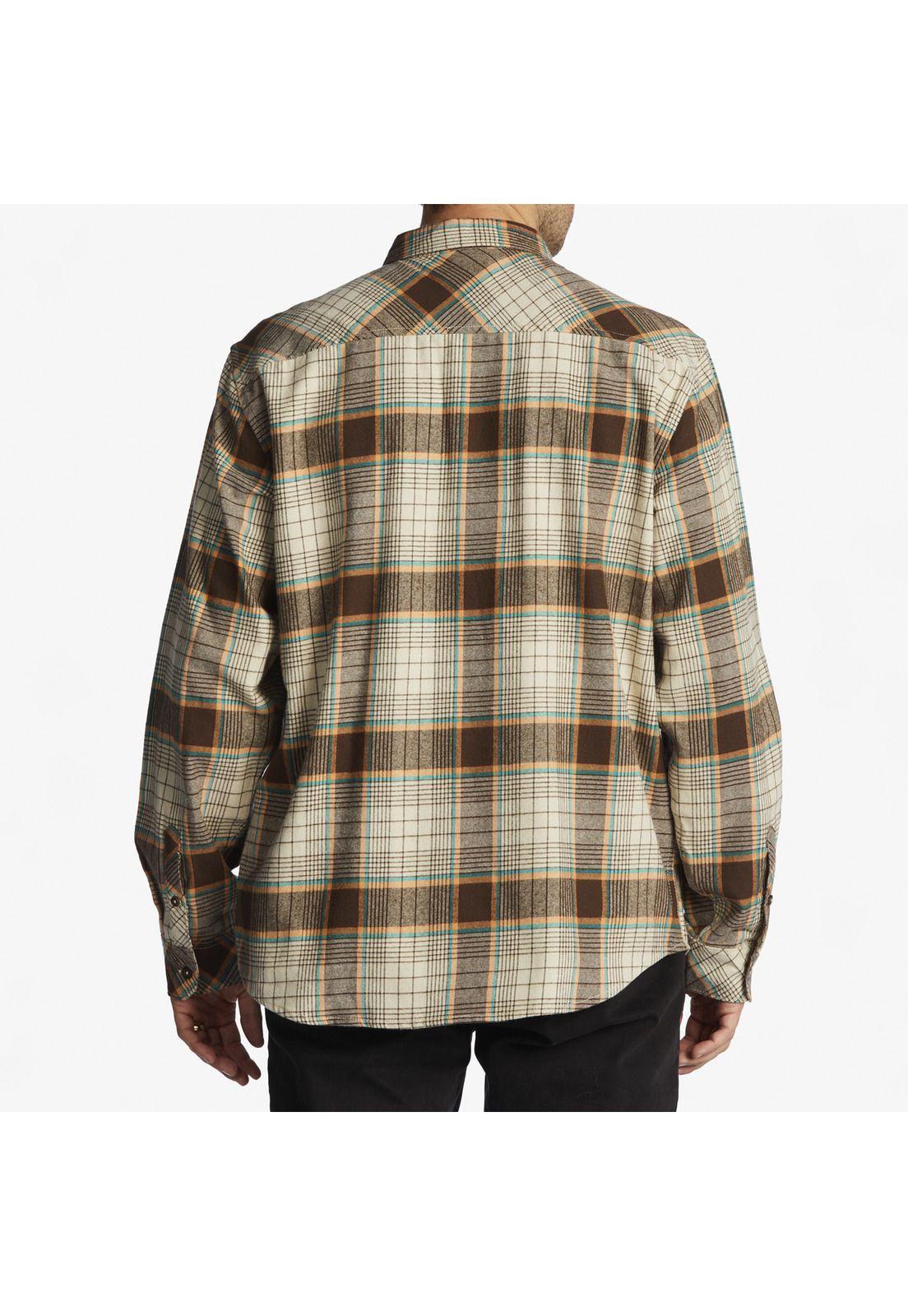 Camisa M/L Hombre Coastline Flnl Café-4