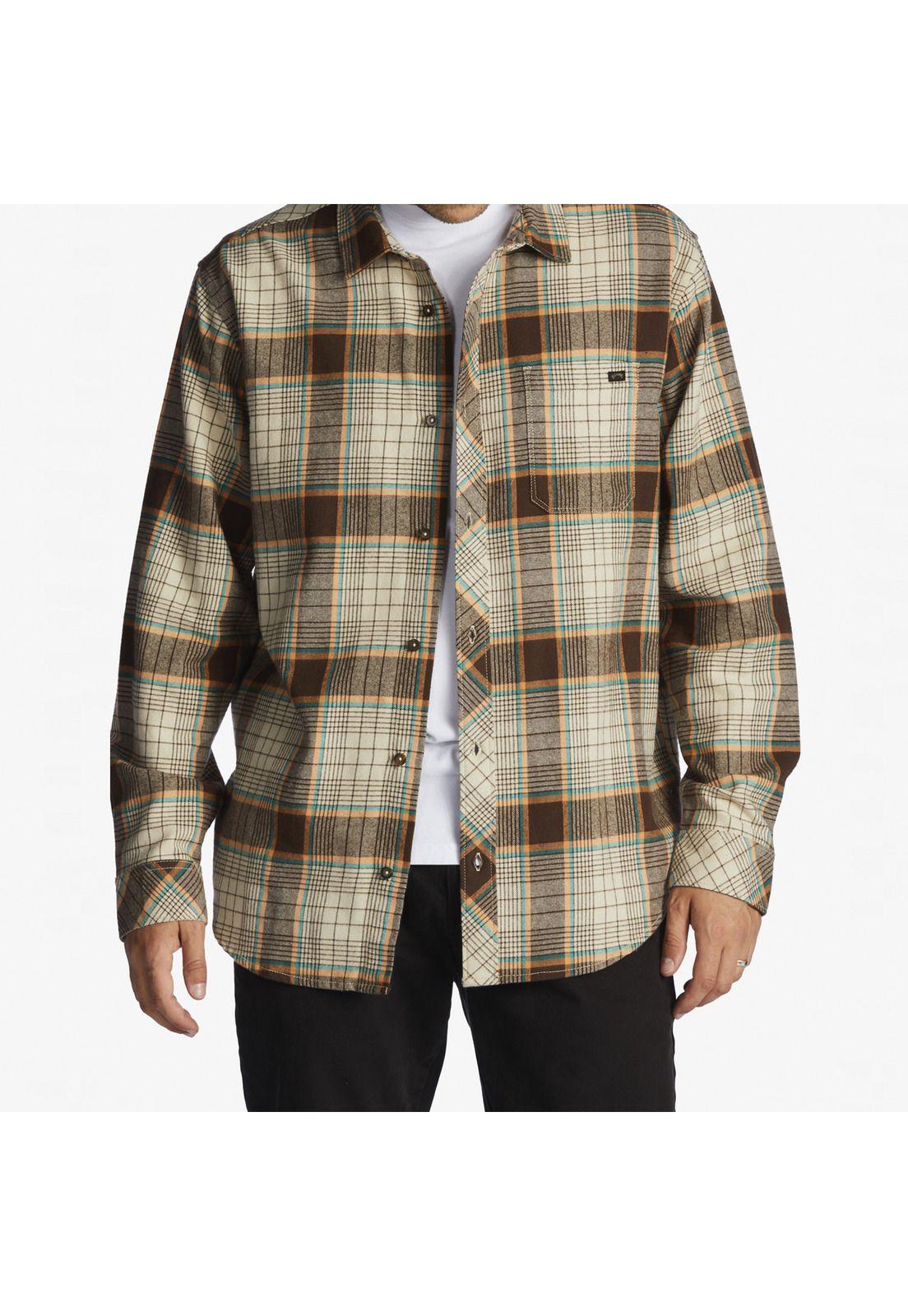 Camisa M/L Hombre Coastline Flnl Café-5