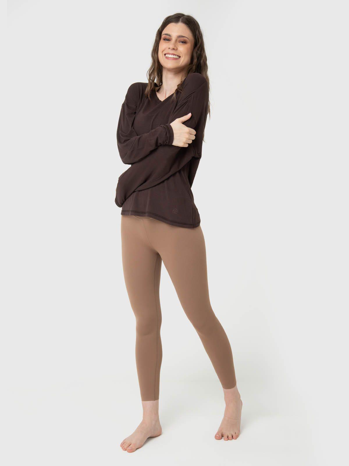 Polera Mujer Twist-Back Café-4