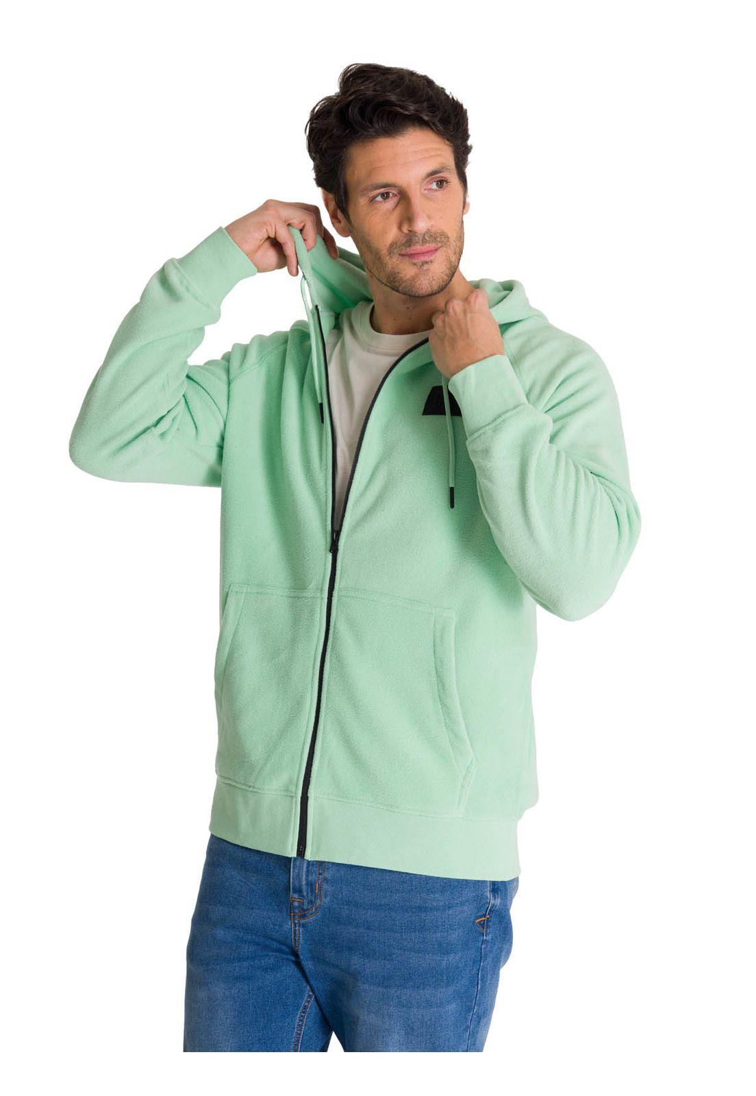 Polerón Hombre Microfleece Full Zip Verde-3