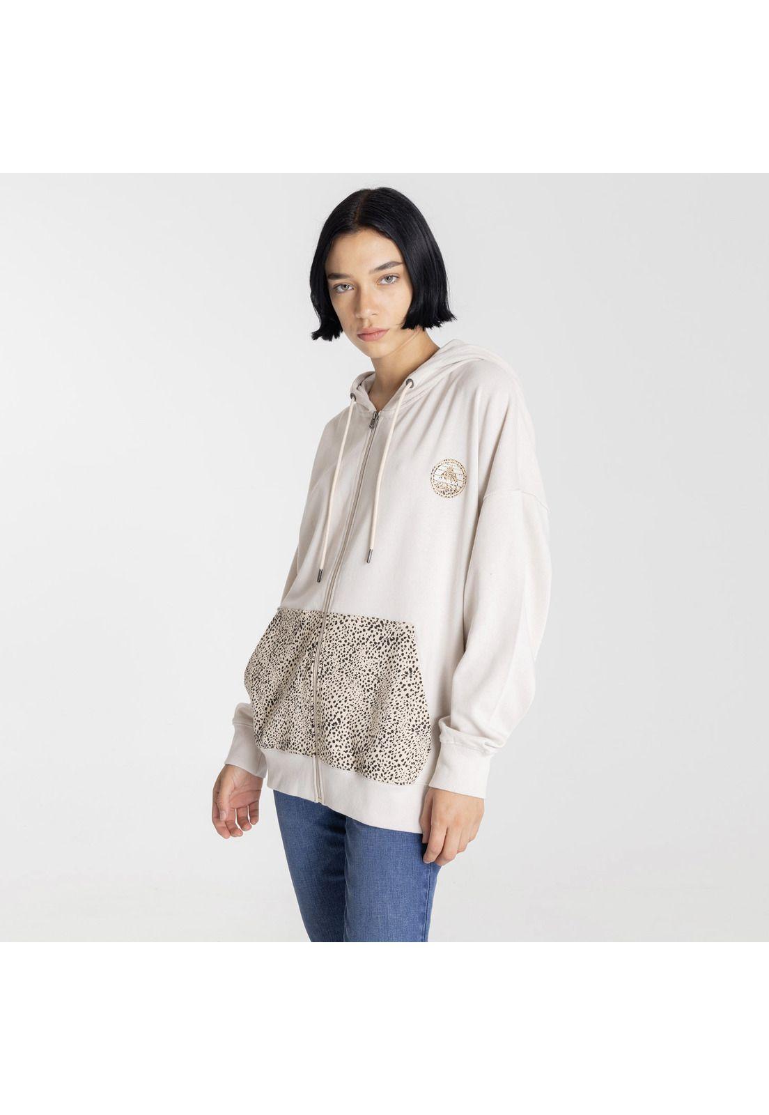 Polerón con gorro Zepellin Beige Mujer-0