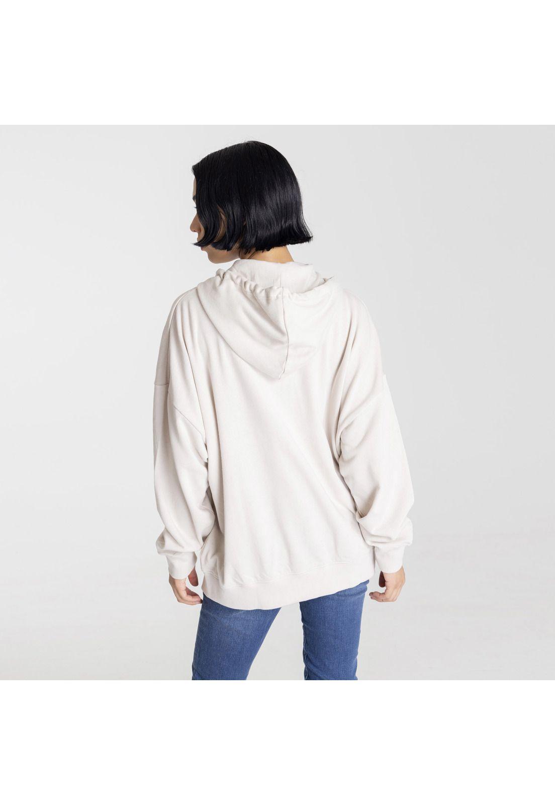 Polerón con gorro Zepellin Beige Mujer-1