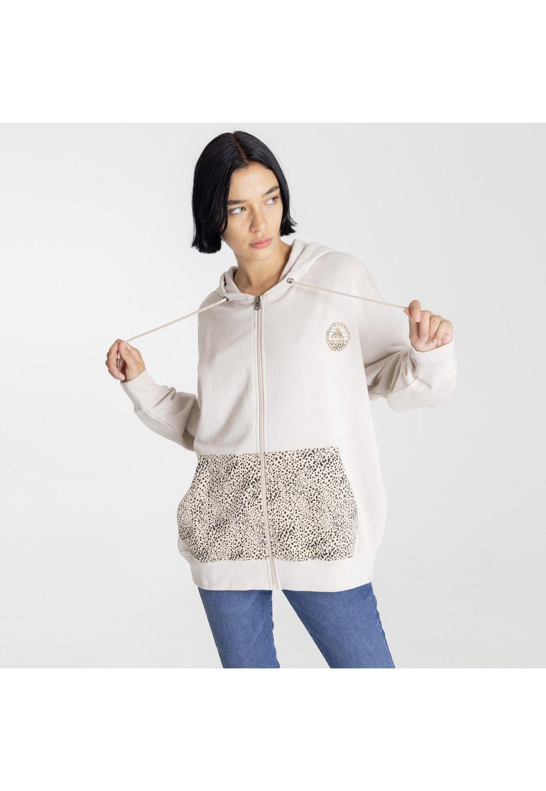 Polerón con gorro Zepellin Beige Mujer-3