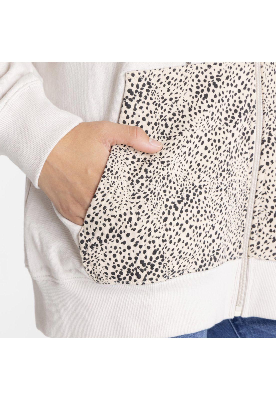 Polerón con gorro Zepellin Beige Mujer-5