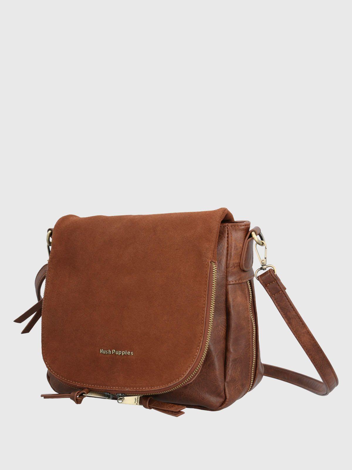 Cartera Ecocuero Mujer Leonni Cross Café-1