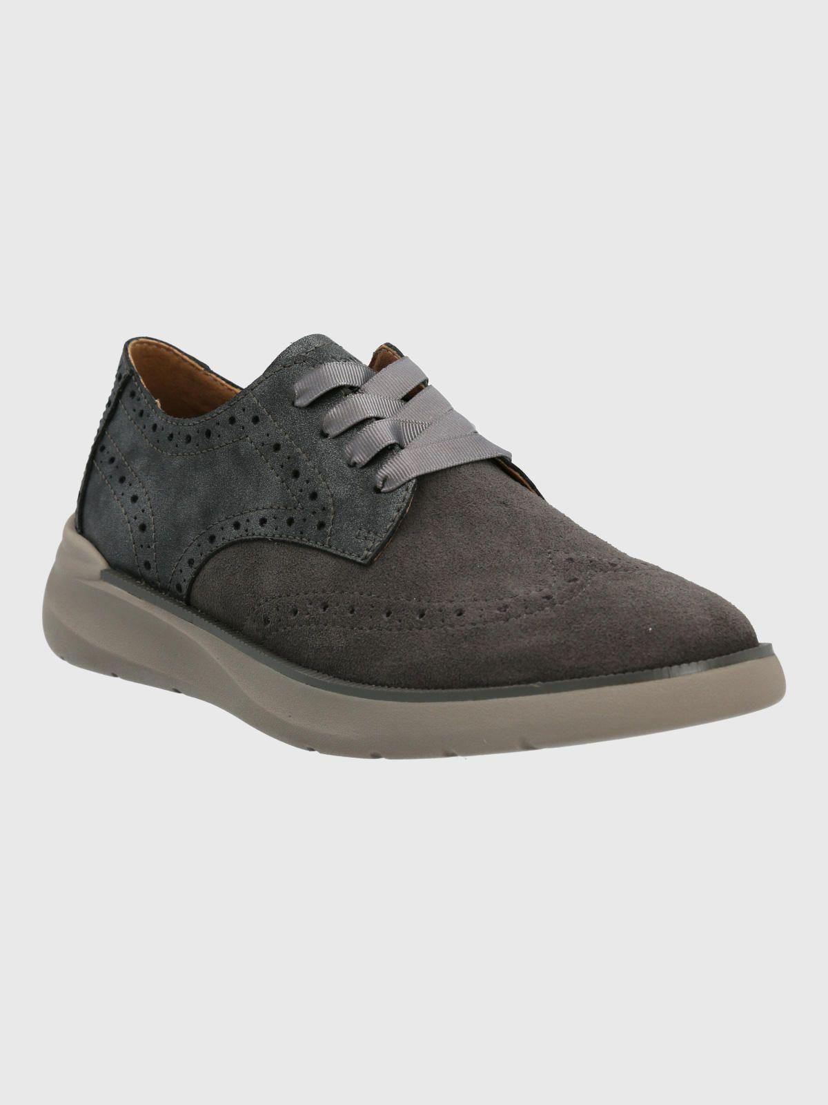 Zapatilla Cuero Mujer Bells Gris-0