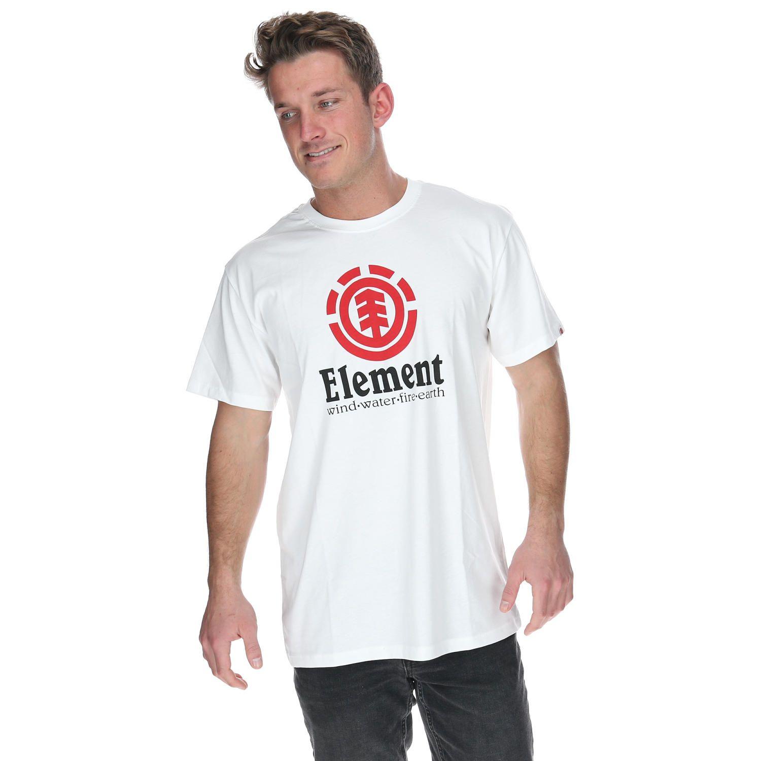 Element Camiseta De Manga Corta Vertical Para Hombre, Blanco