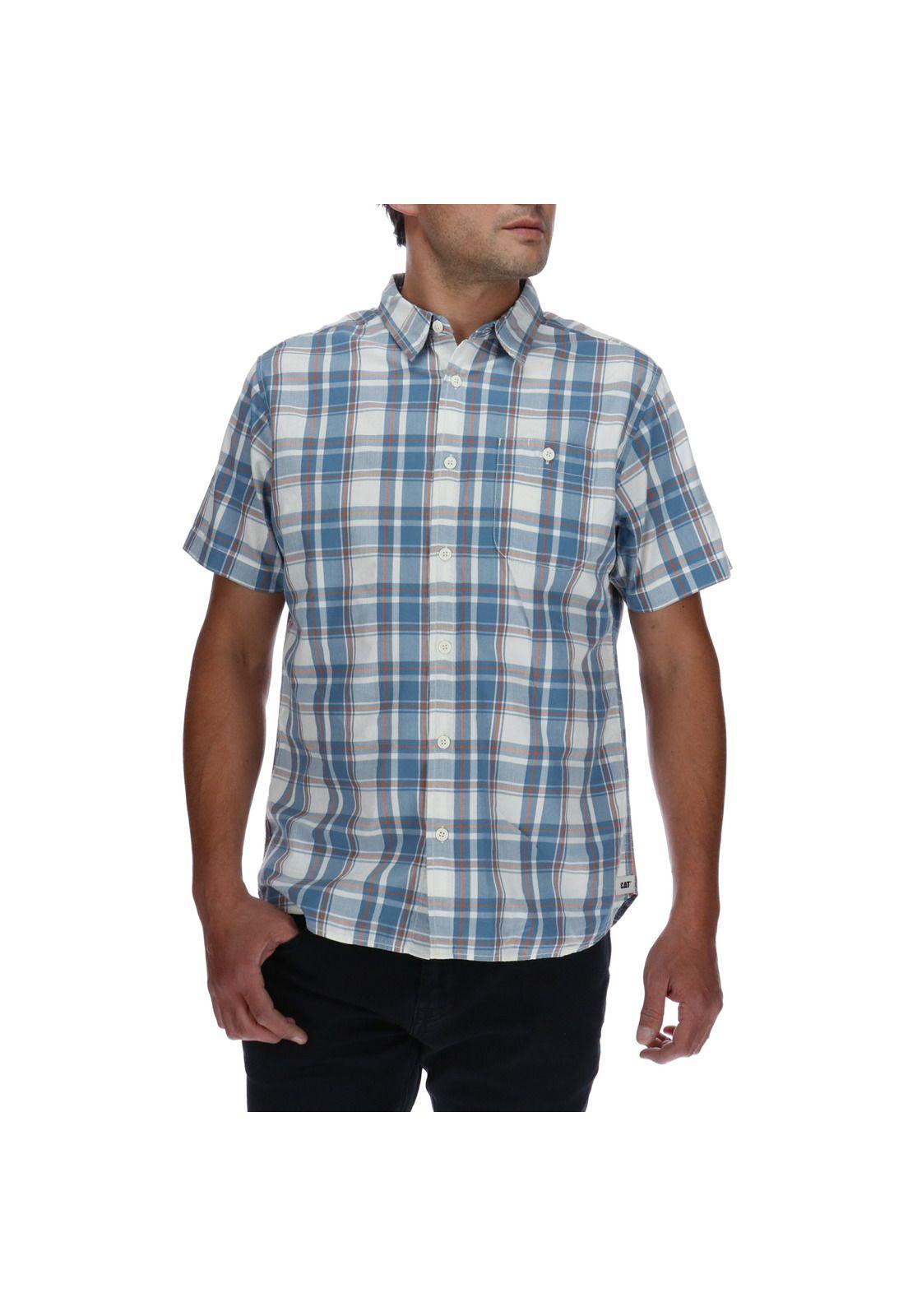 Camisa Hombre Foundation Large Plaid Azul-0