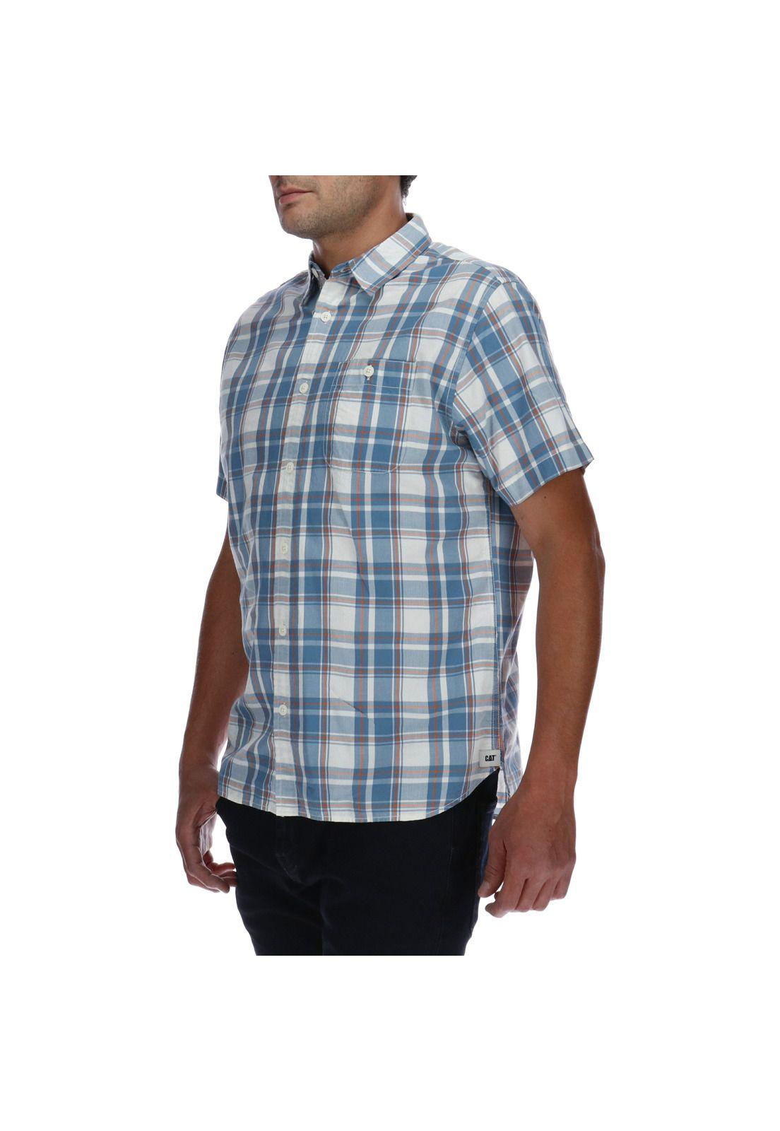 Camisa Hombre Foundation Large Plaid Azul-1