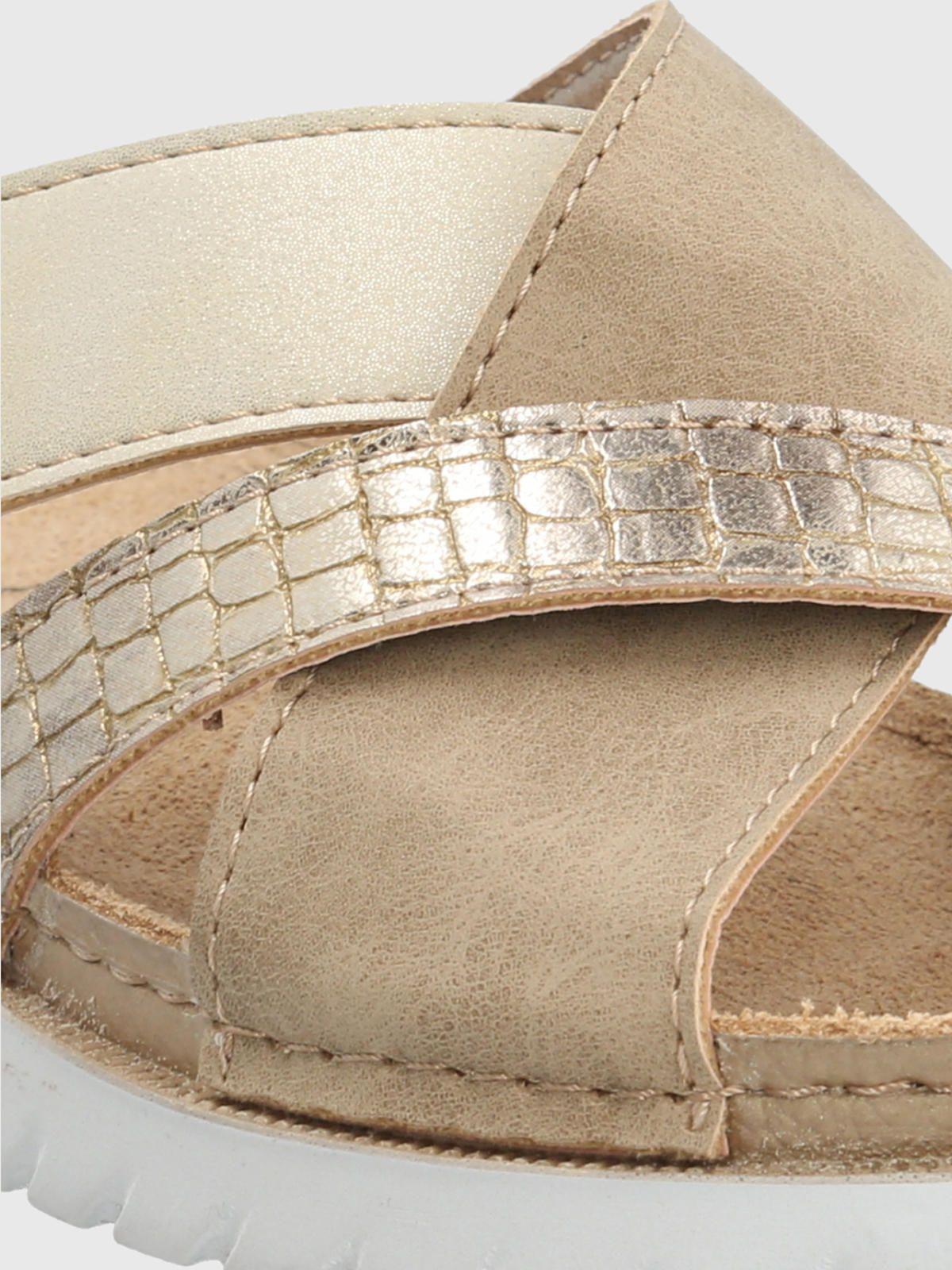 Sandalia Beige Mujer Bolonia -6