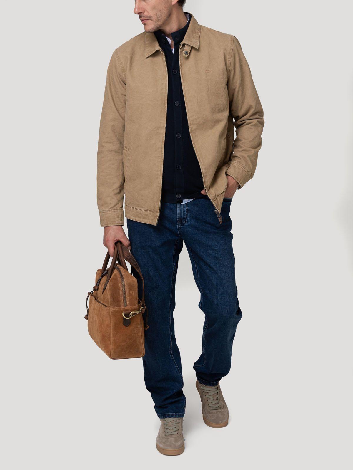Chaqueta Algodón Hombre Orezzo Beige-4