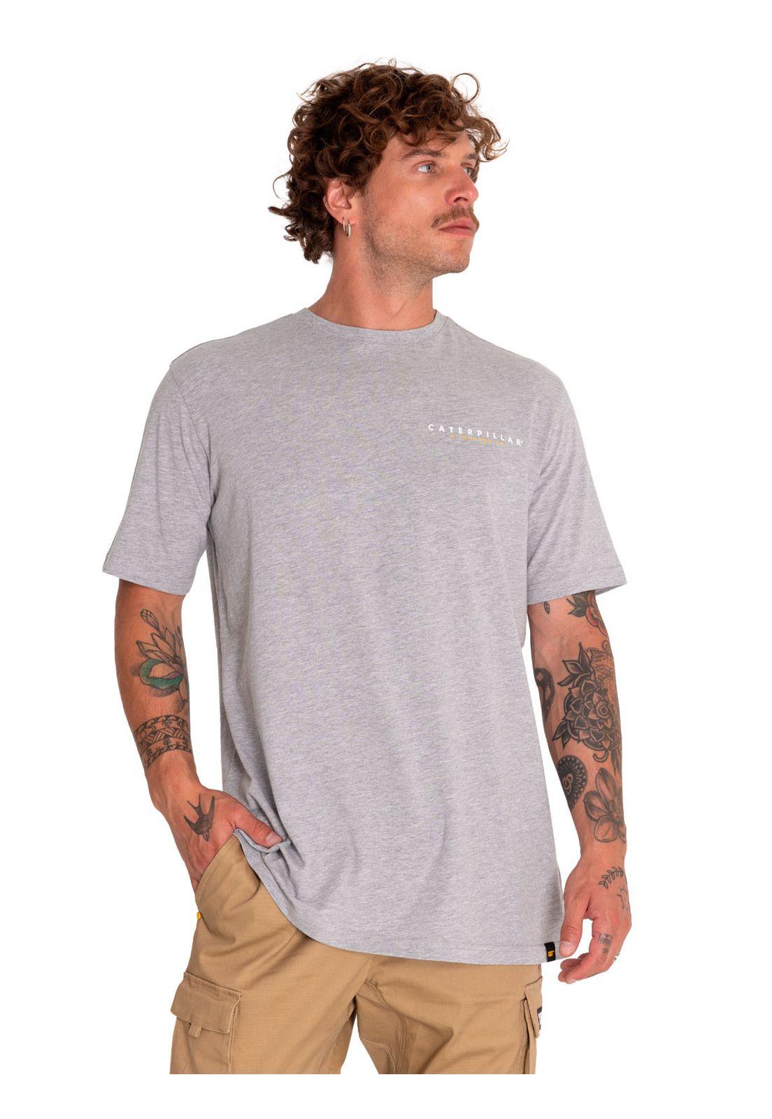 Polera Manga Corta Hombre Retro Vibes Gris-0