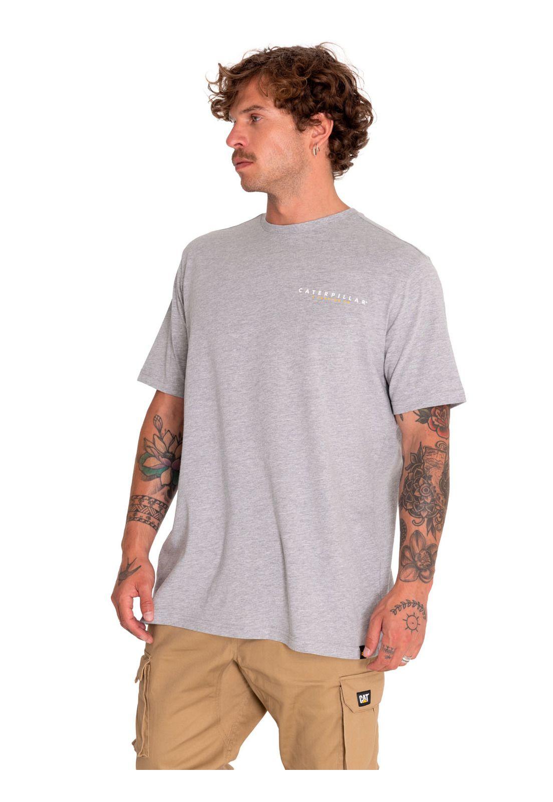 Polera Manga Corta Hombre Retro Vibes Gris-1