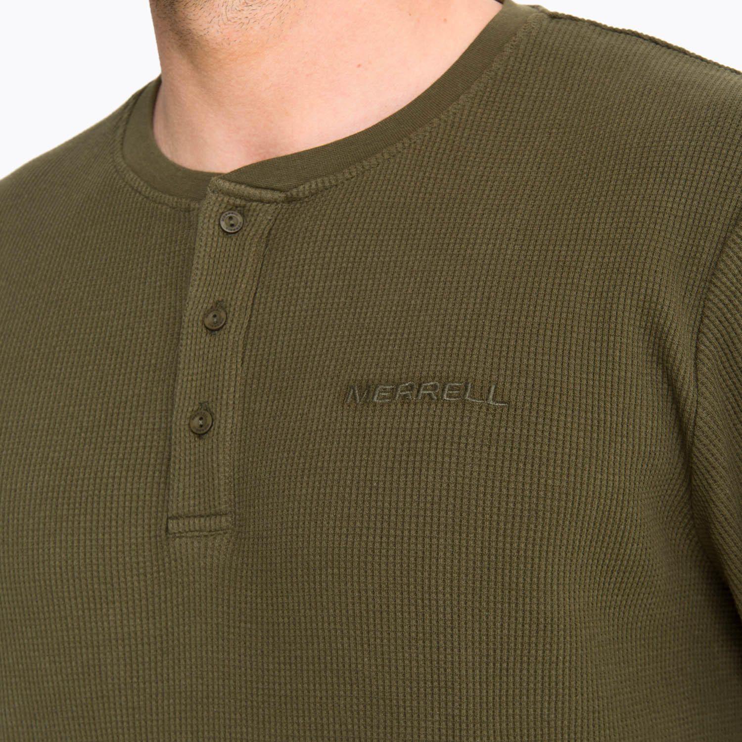 Polera Manga Larga Hombre Waffle Verde -4