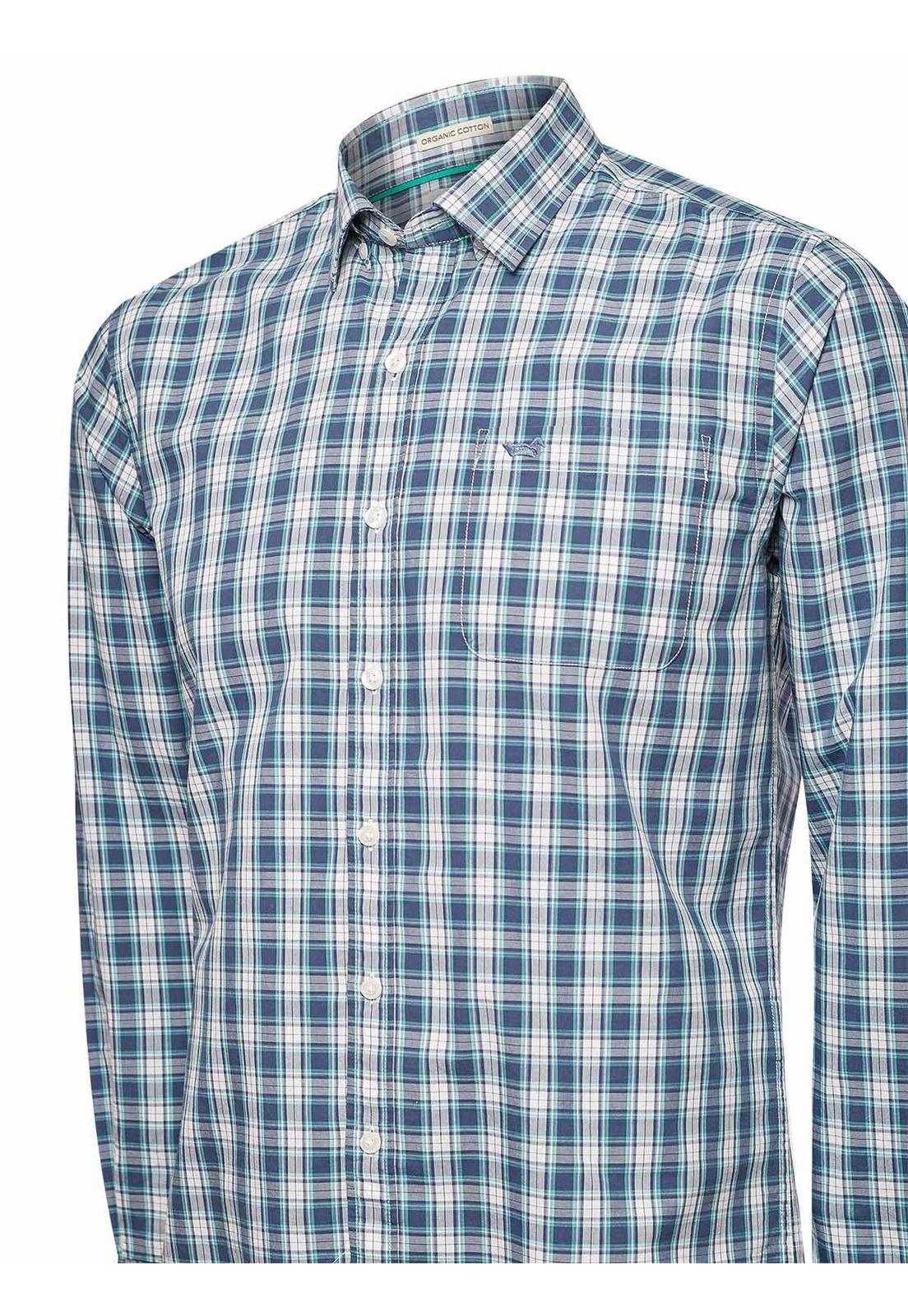 Camisa Algodón Org Hombre Lighter Verde Oscuro-3
