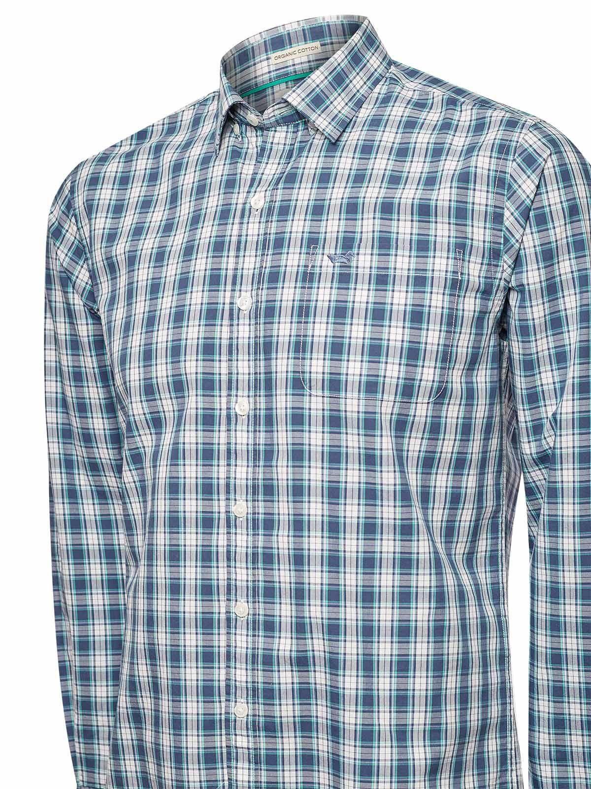 Camisa Algodón Org Hombre Lighter Verde Oscuro-3