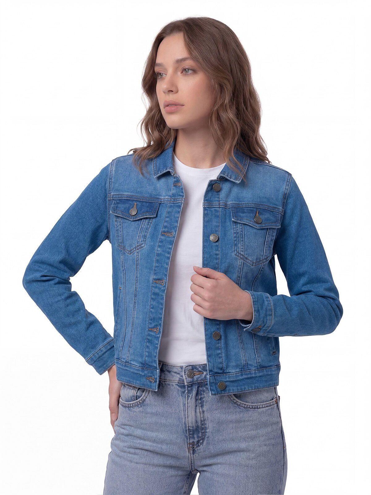 Chaqueta Jeans Mujer Fundation Azul-0