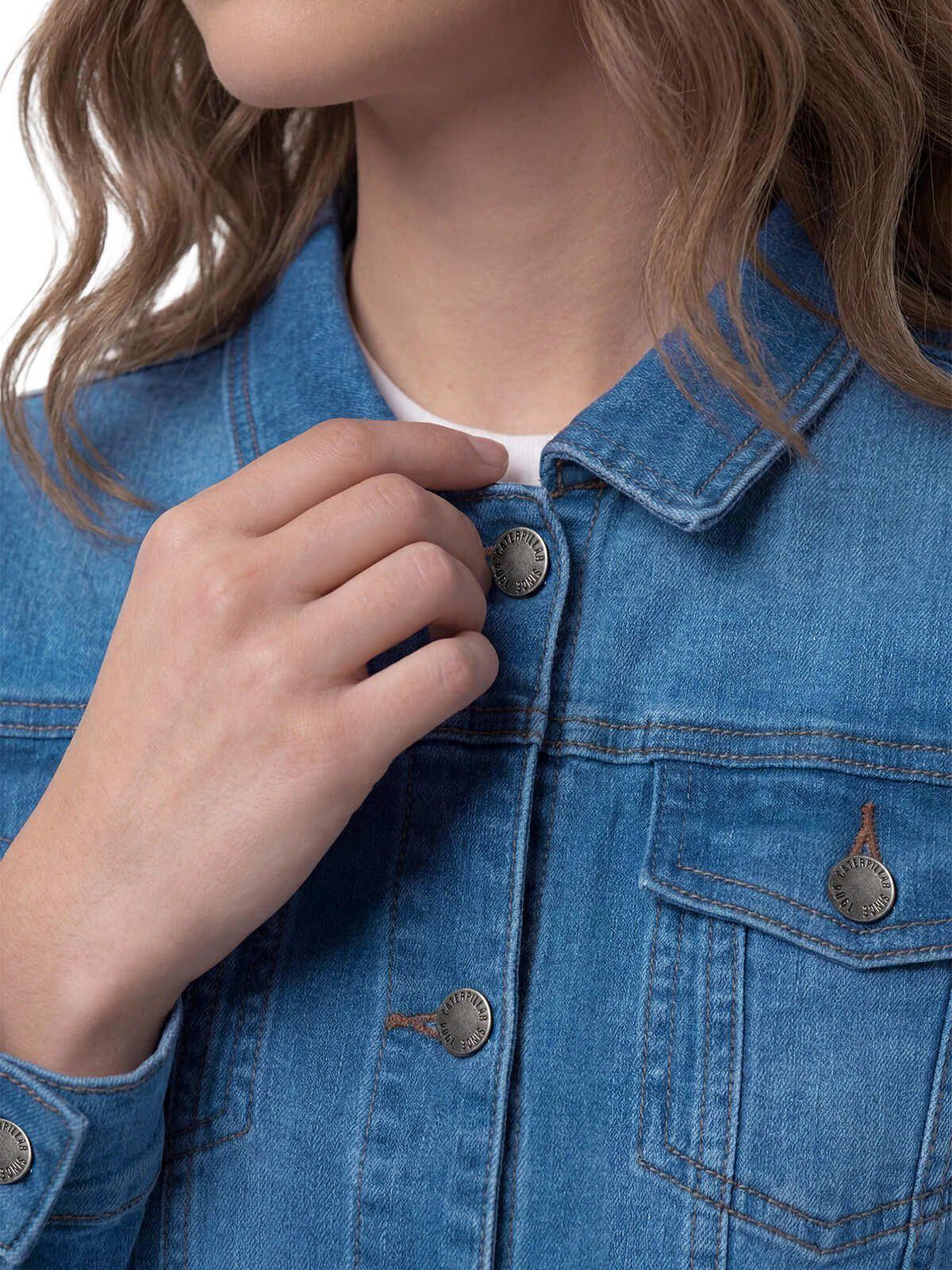Chaqueta Jeans Mujer Fundation Azul-4