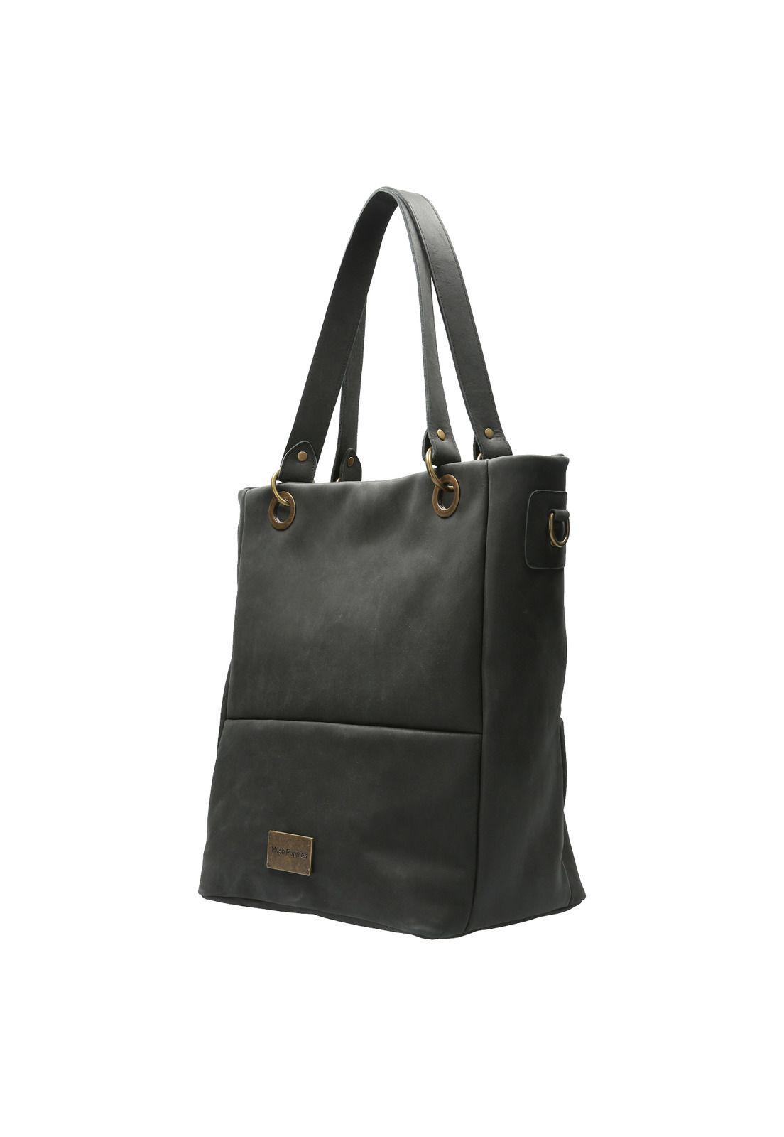 Cartera Cuero Mujer Evora Tote Negro-1