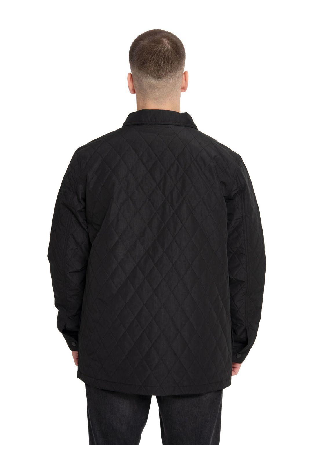Chaqueta Hombre Quilted Ripstop Shirt Negro-3