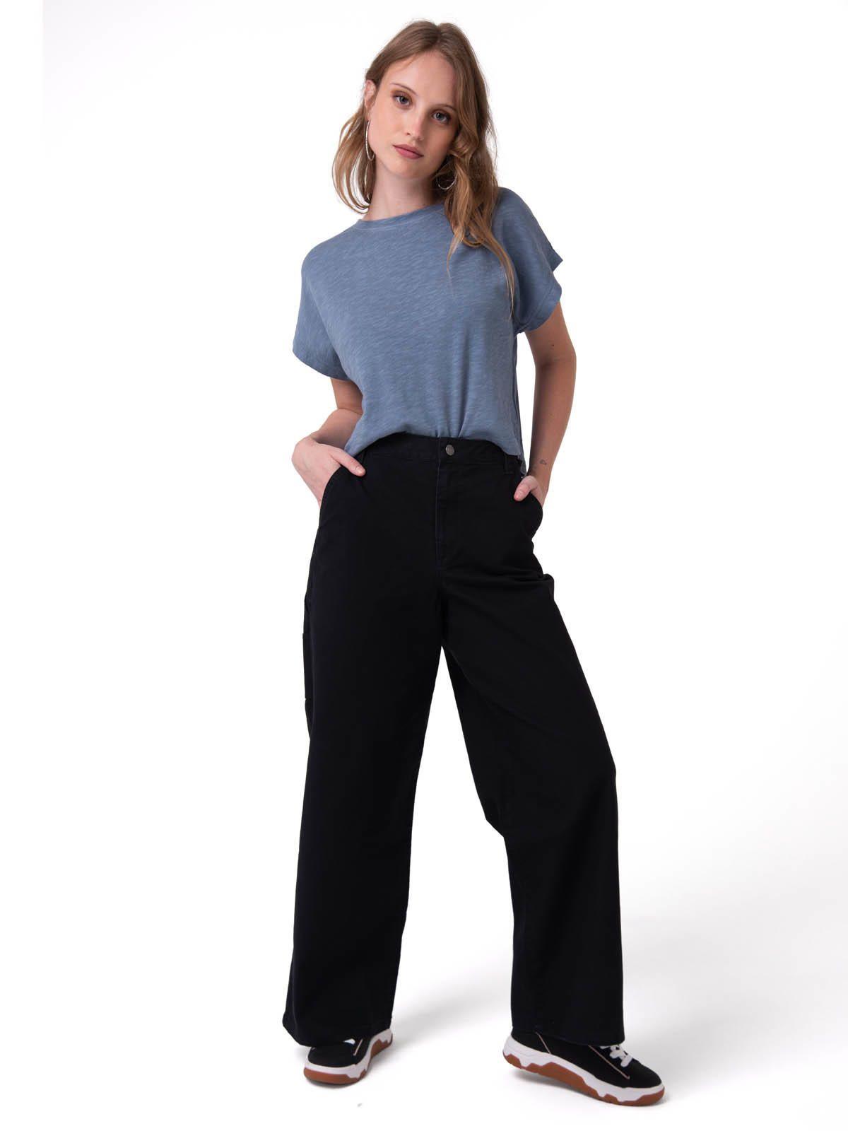 Pantalón Mujer Canvas Carpenter Negro-5