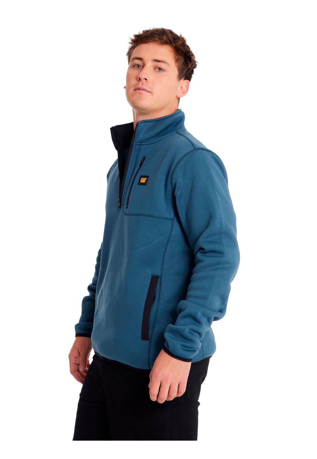 Polar Hombre Sweater Fleece Quarter Zip Jacket Azul-1