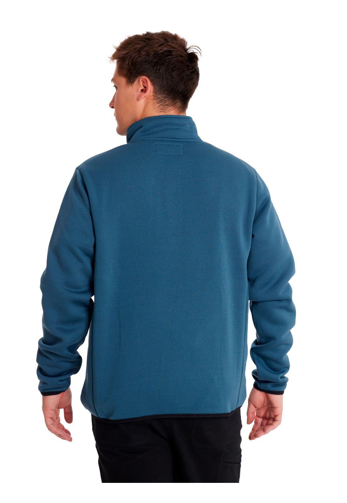 Polar Hombre Sweater Fleece Quarter Zip Jacket Azul-3