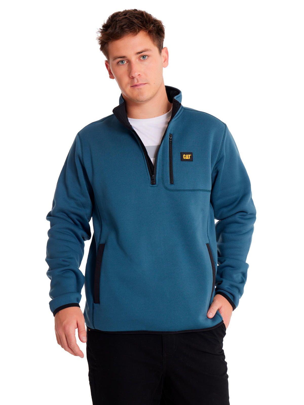 Polar Hombre Sweater Fleece Quarter Zip Jacket Azul-0