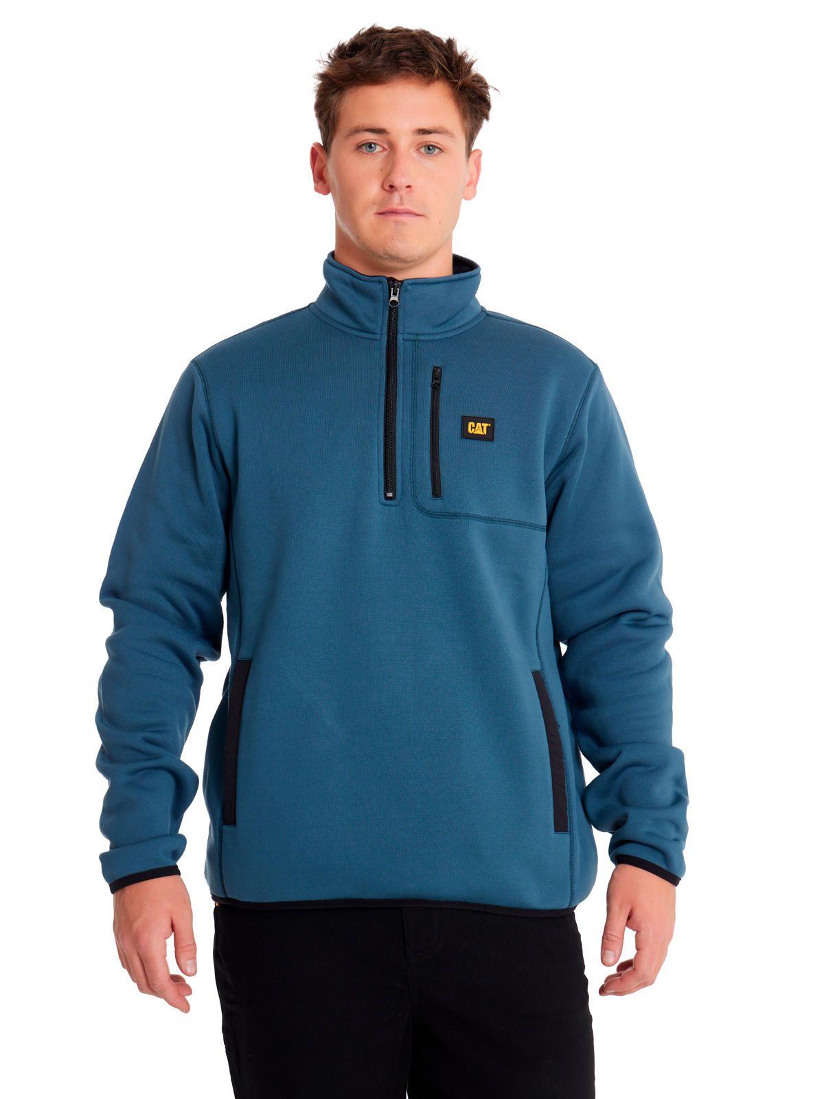 Polar Hombre Sweater Fleece Quarter Zip Jacket Azul-4