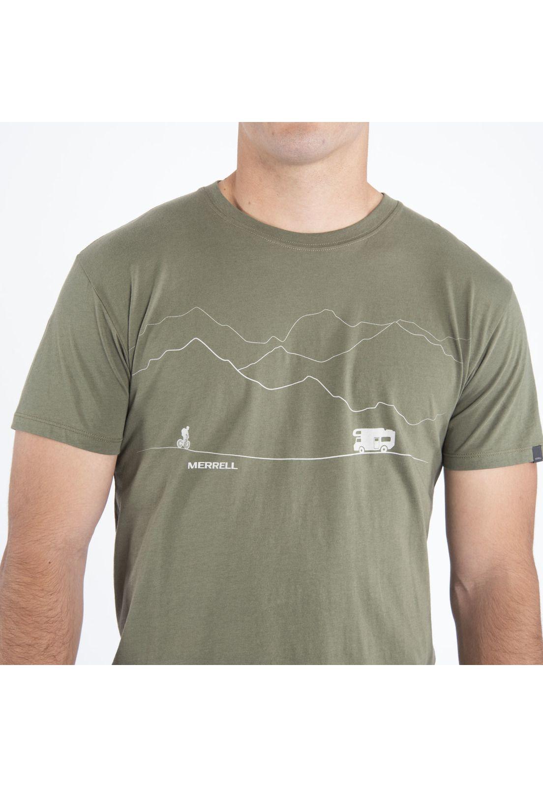 Polera Hombre Road Tee Verde-3