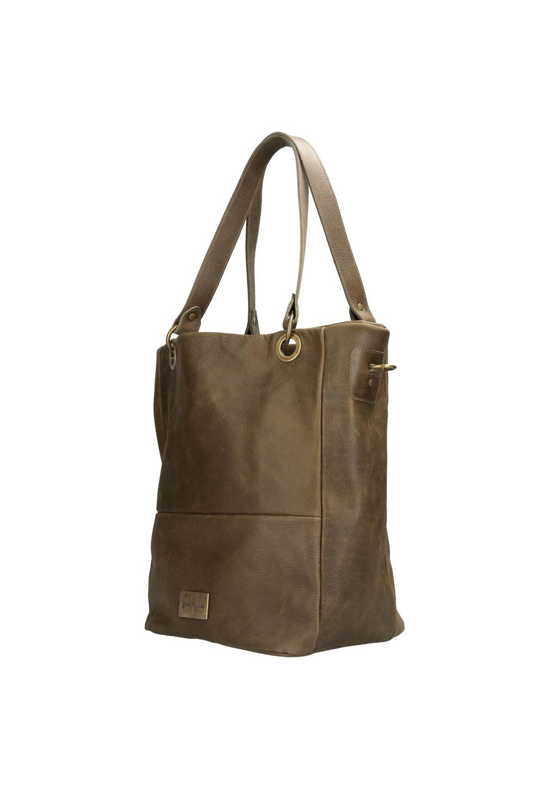 Cartera Cuero Mujer Evora Tote Verde-1