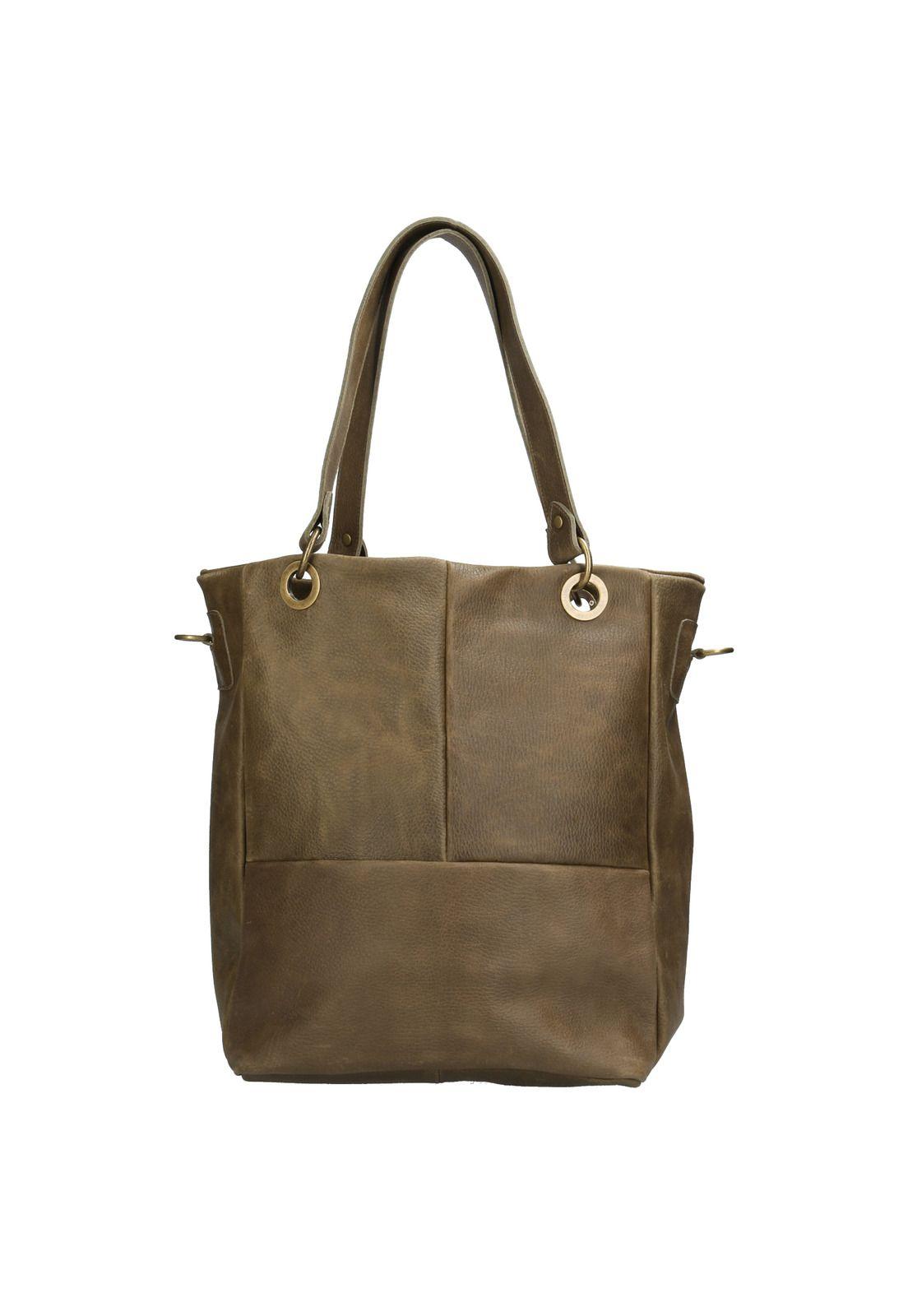 Cartera Cuero Mujer Evora Tote Verde-2