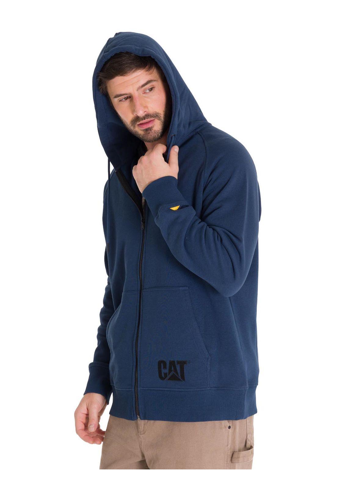Polerón Fleece Full Zip Hombre Azul Petróleo-1