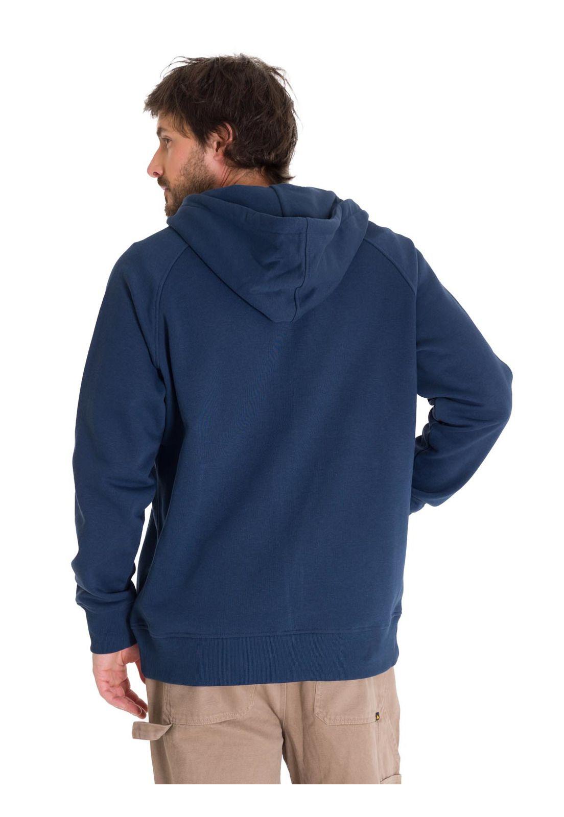 Polerón Fleece Full Zip Hombre Azul Petróleo-3
