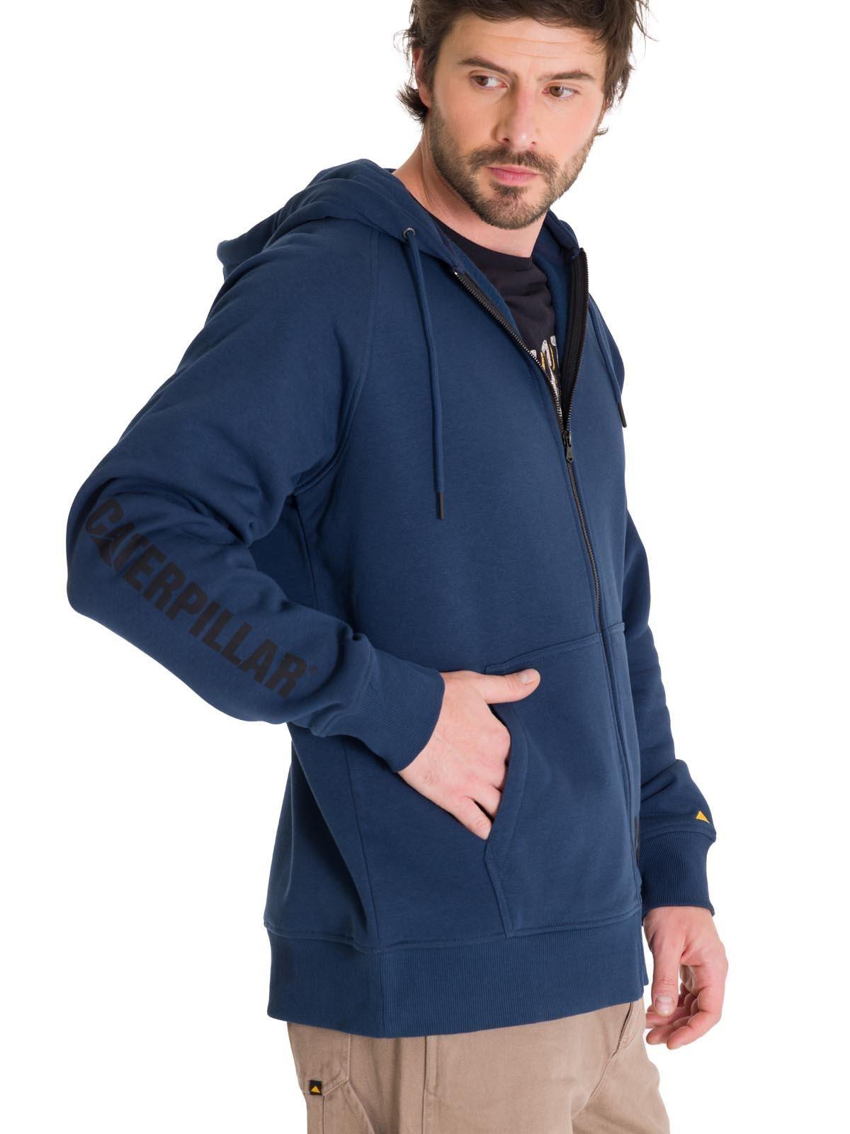 Polerón Fleece Full Zip Hombre Azul Petróleo-4