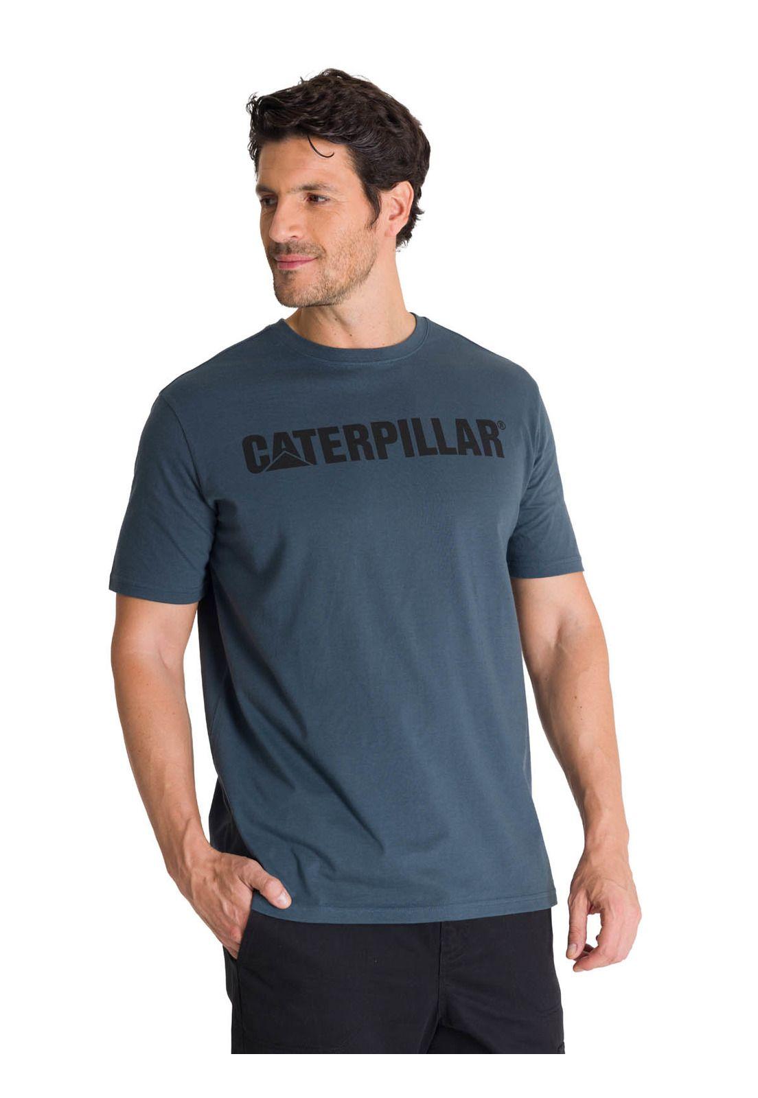 Polera Manga Corta Hombre Logoerpillar Azul-0