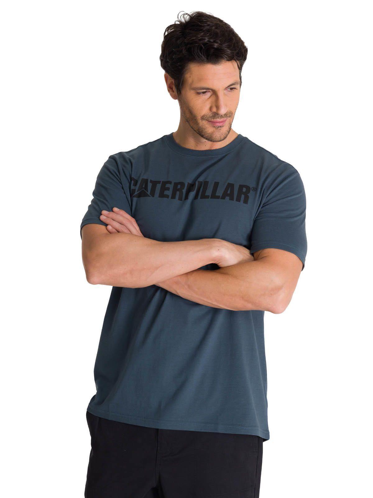 Polera Manga Corta Hombre Logoerpillar Azul-1