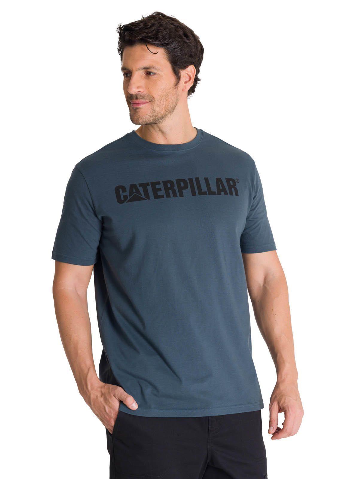 Polera Manga Corta Hombre Logoerpillar Azul-0