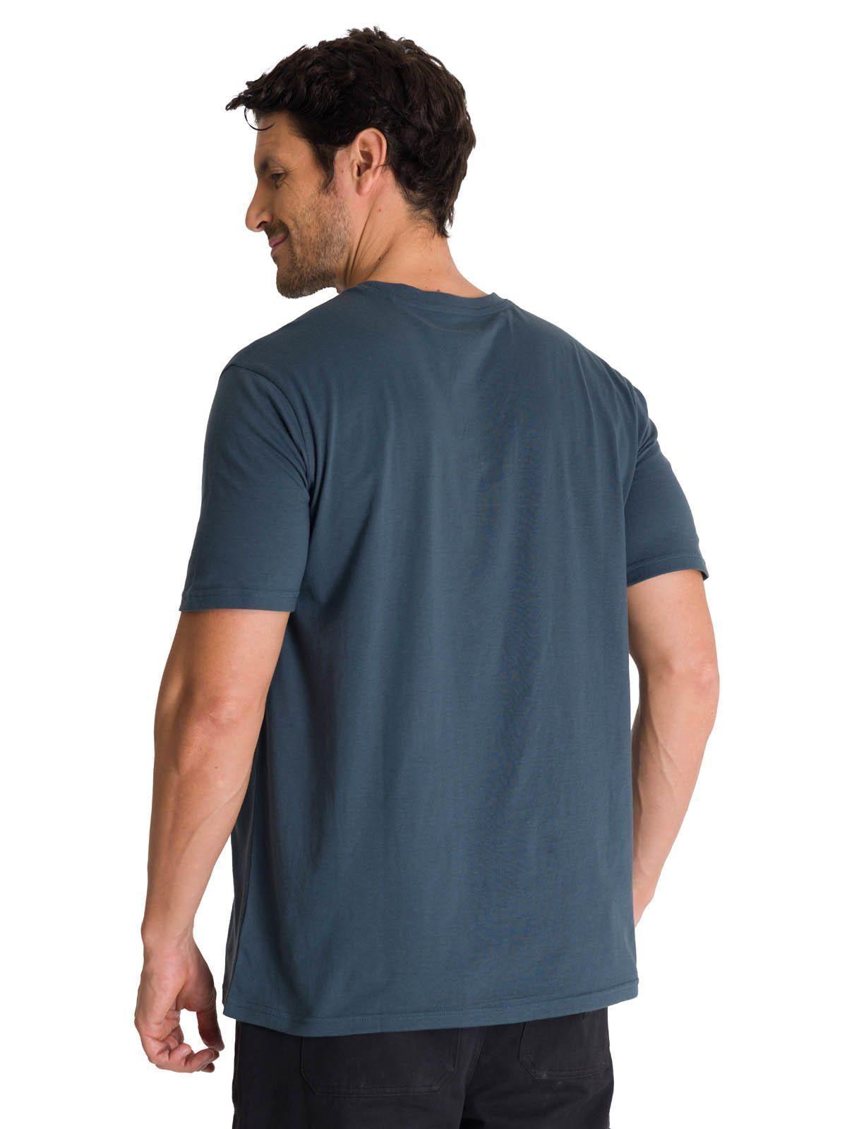 Polera Manga Corta Hombre Logoerpillar Azul-3