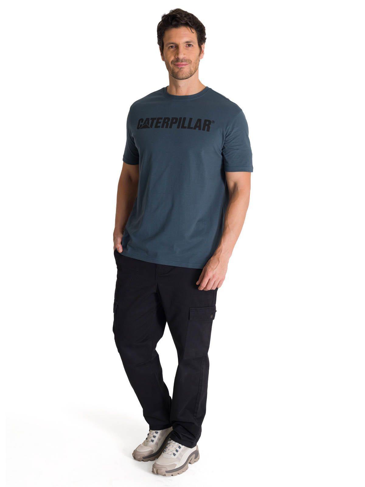 Polera Manga Corta Hombre Logoerpillar Azul-5