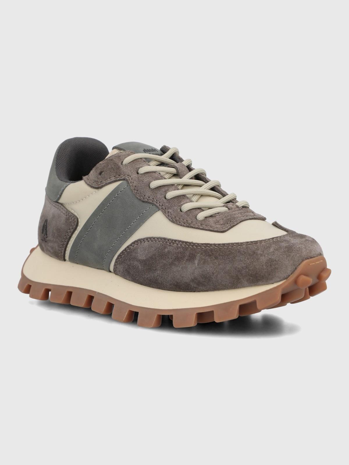 Zapatilla Cuero Mujer Janet Gris-0