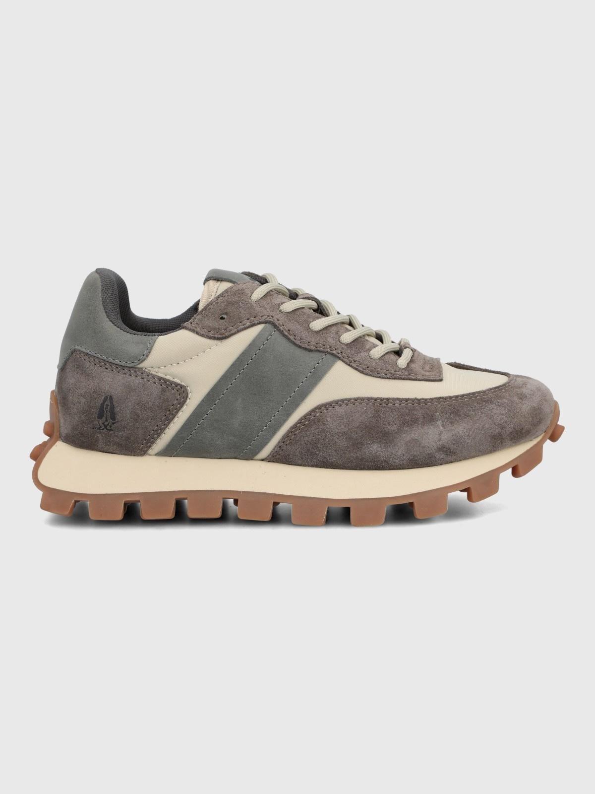 Zapatilla Cuero Mujer Janet Gris-1
