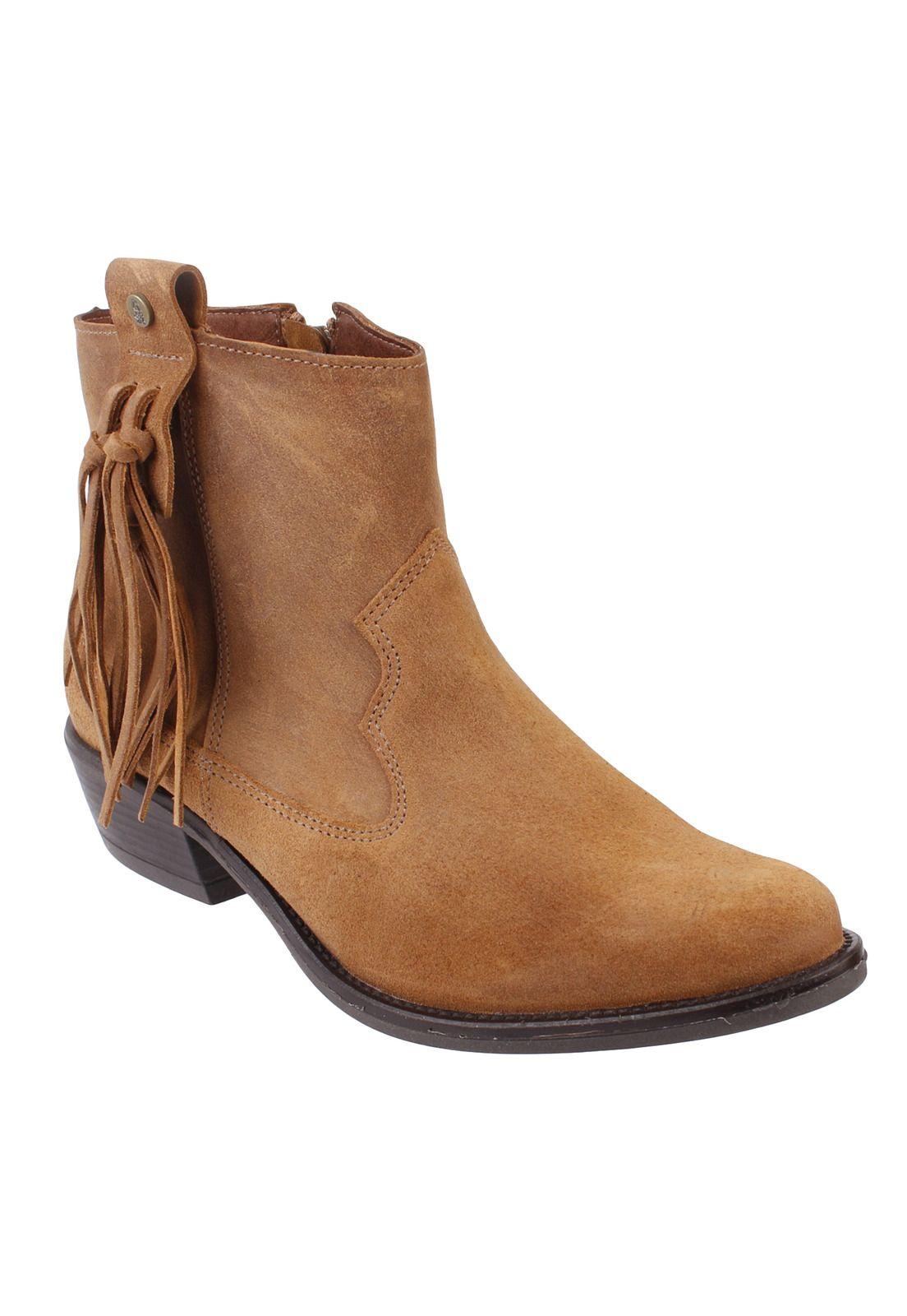 Botin Cuero Mujer Marie Café-0
