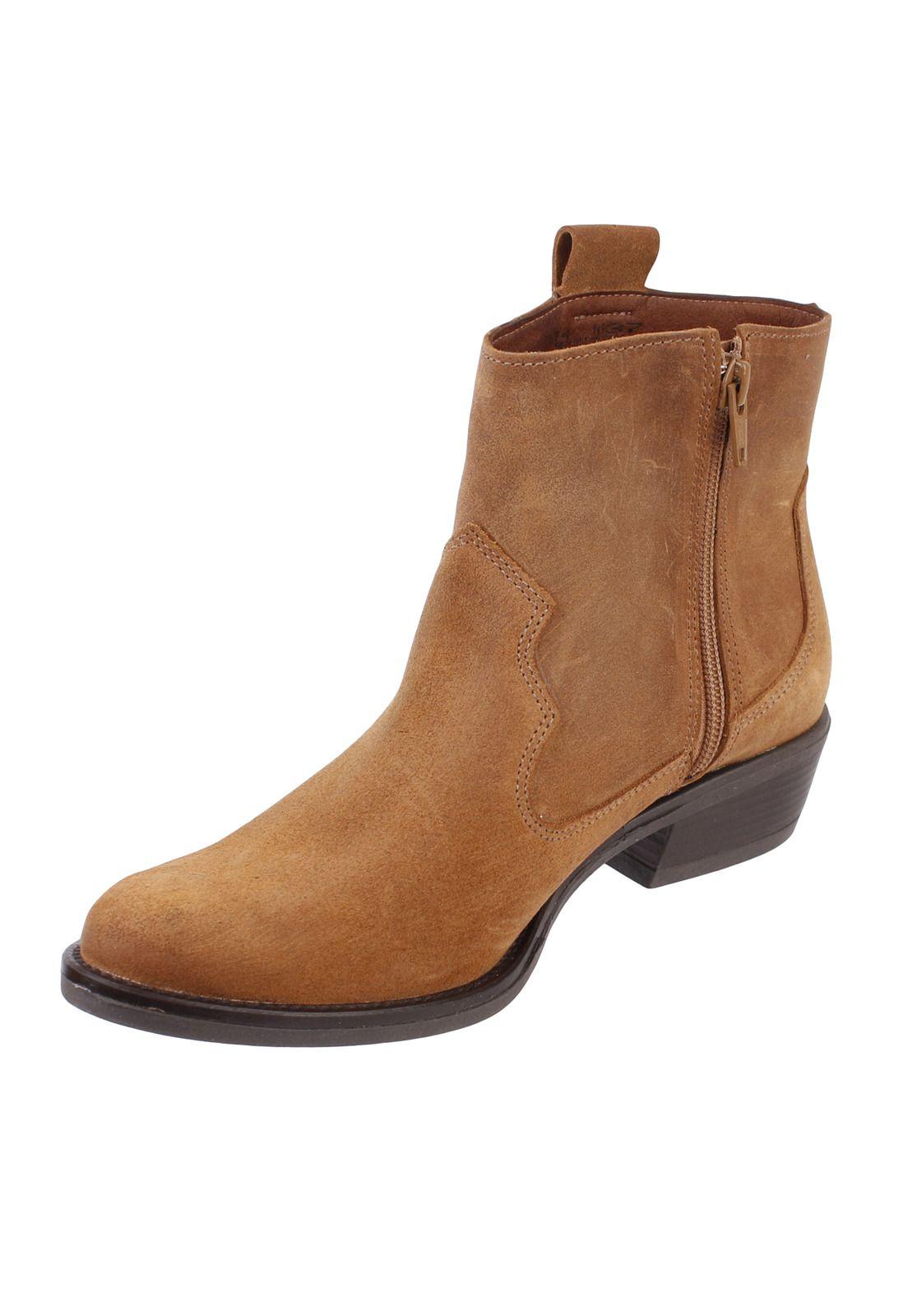 Botin Cuero Mujer Marie Café-1