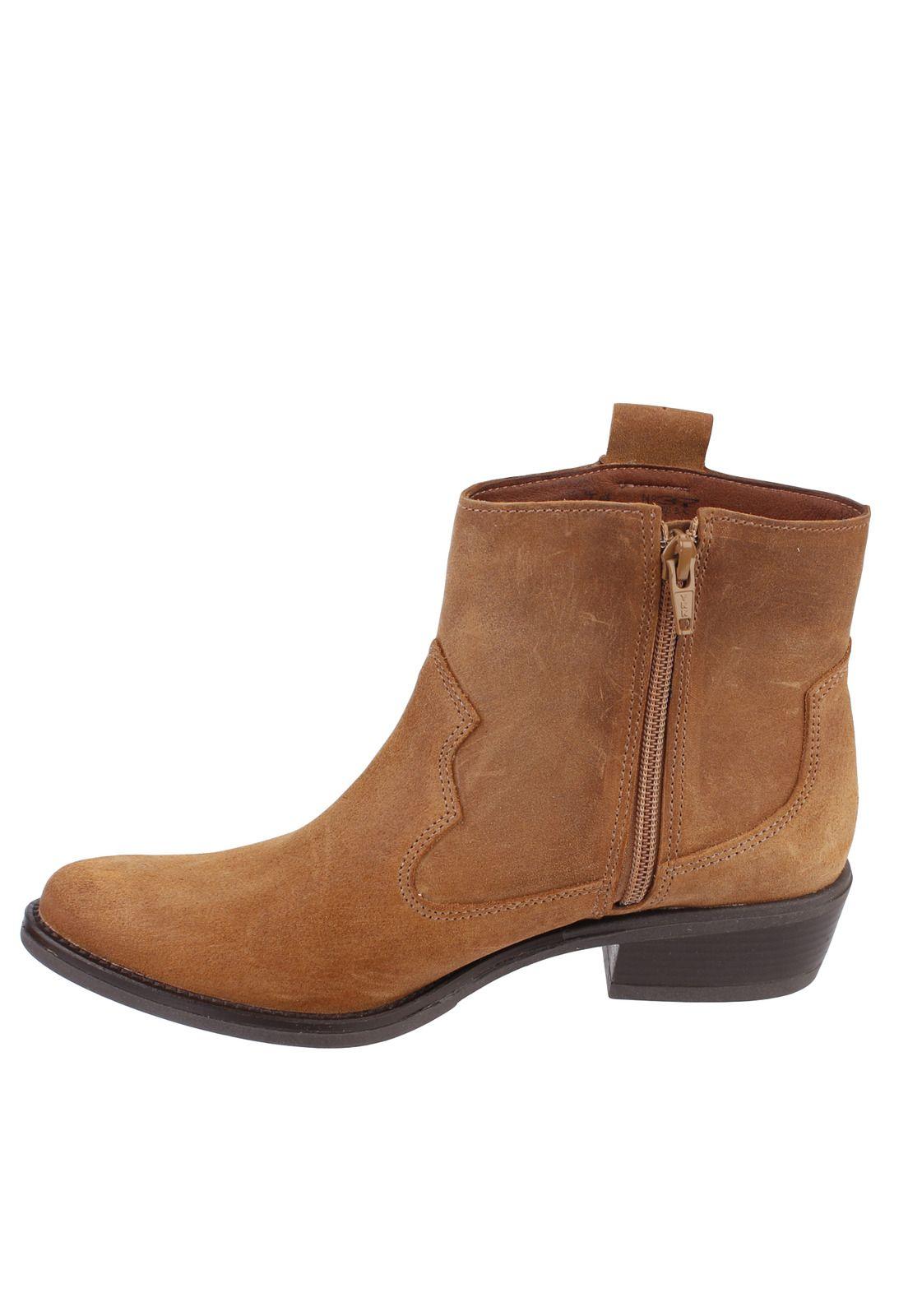 Botin Cuero Mujer Marie Café-2