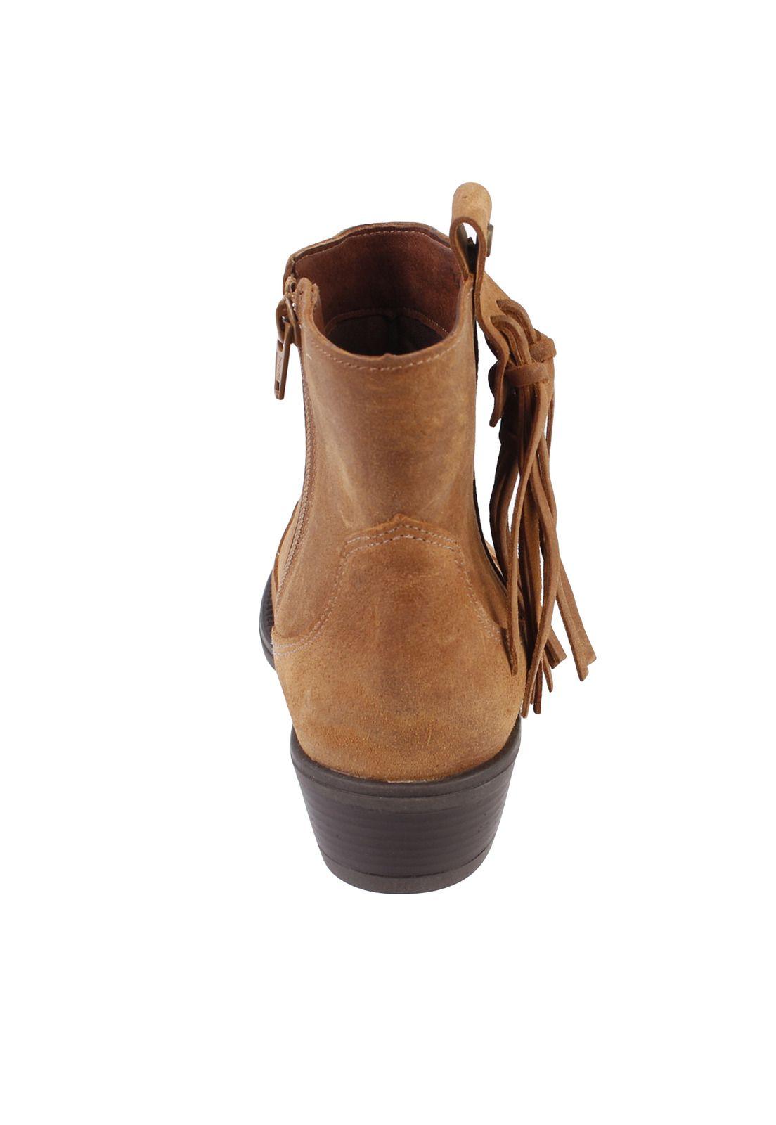 Botin Cuero Mujer Marie Café-4