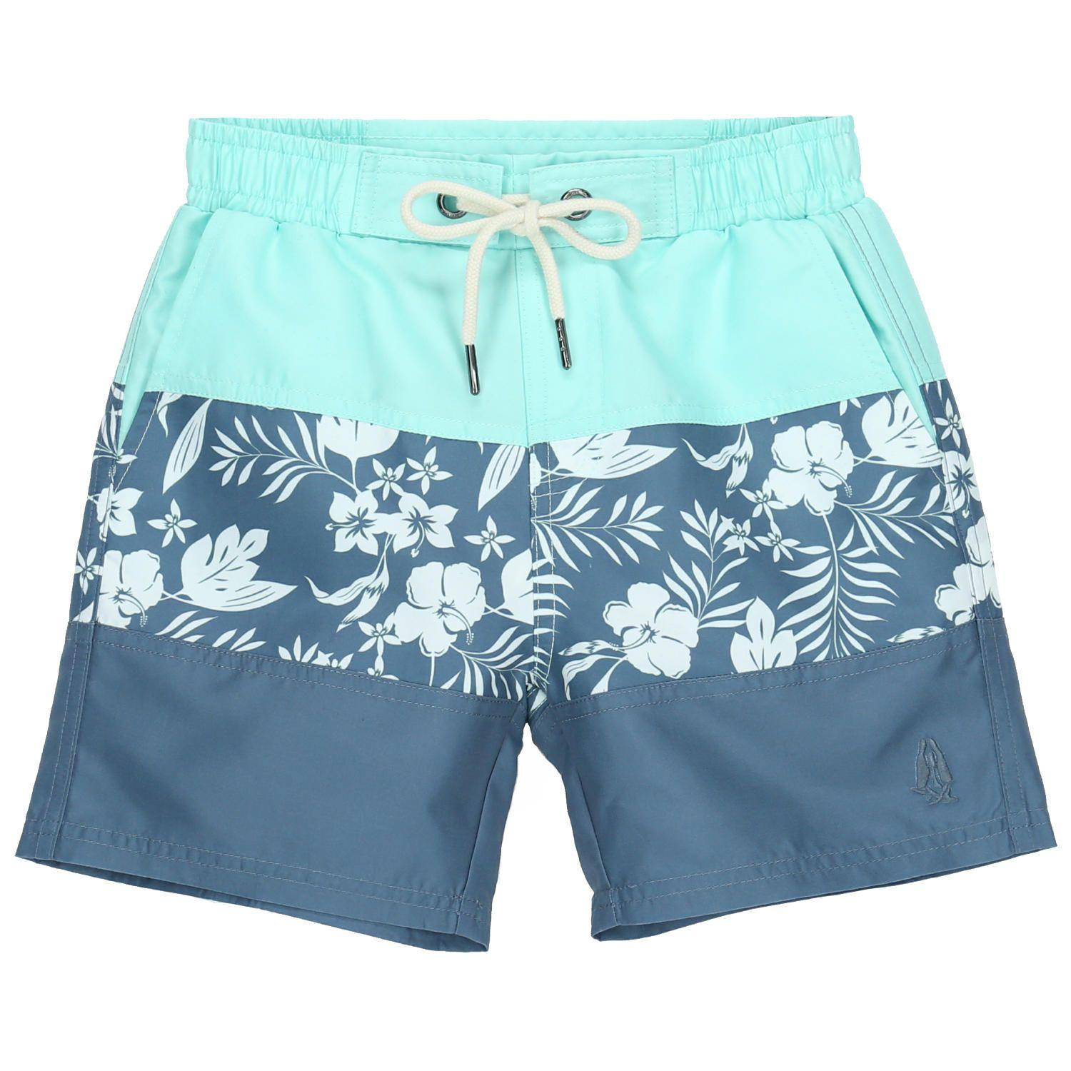 Traje De Baño Niño Tropical Azul-0