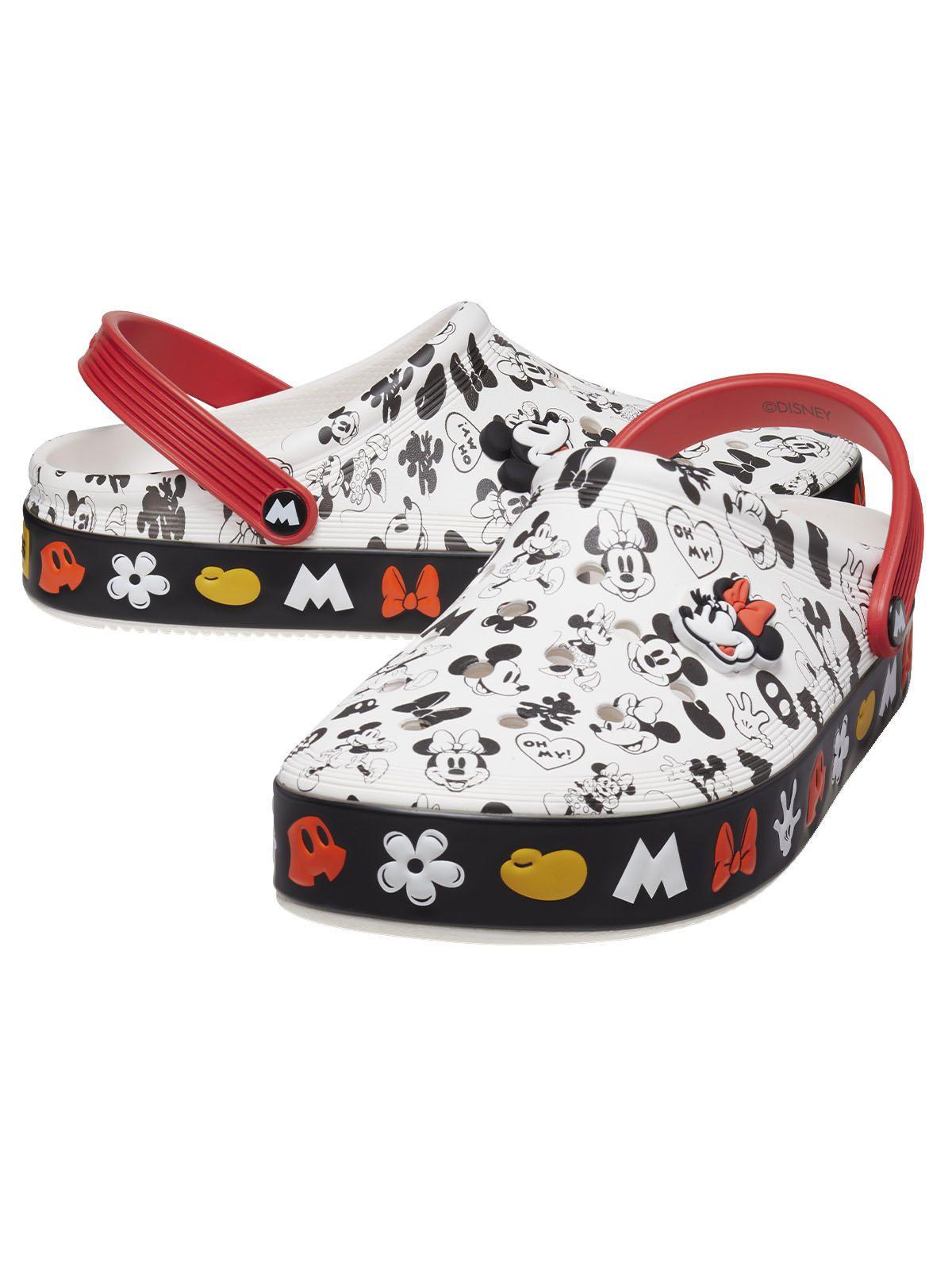 Zueco Crocs Mujer Mickey Oc Clog Whi Blanco-3