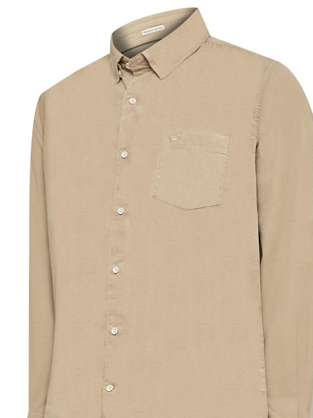 Camisa Algodón Orgánico Hombre Corduroy Beige-3