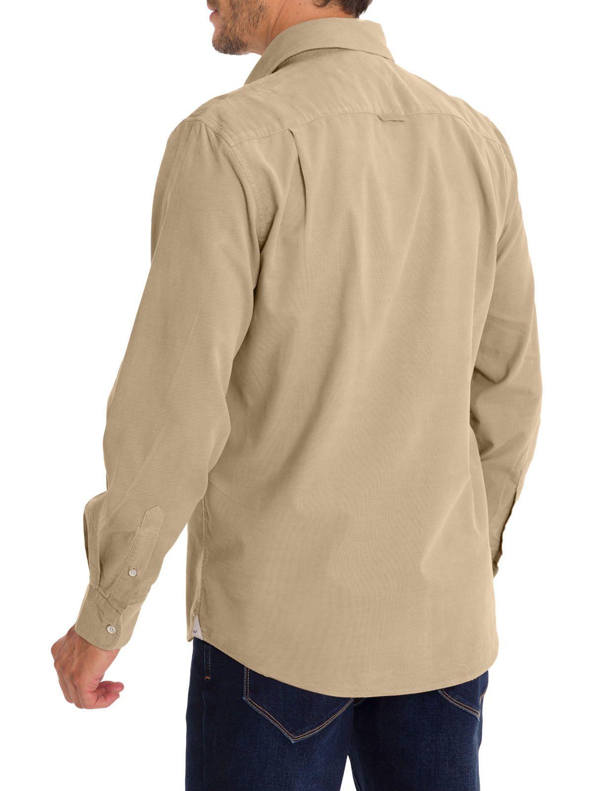 Camisa Algodón Orgánico Hombre Corduroy Beige-6